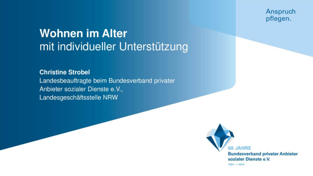 Wohnen im Alter - mit indivueller Unterstützung