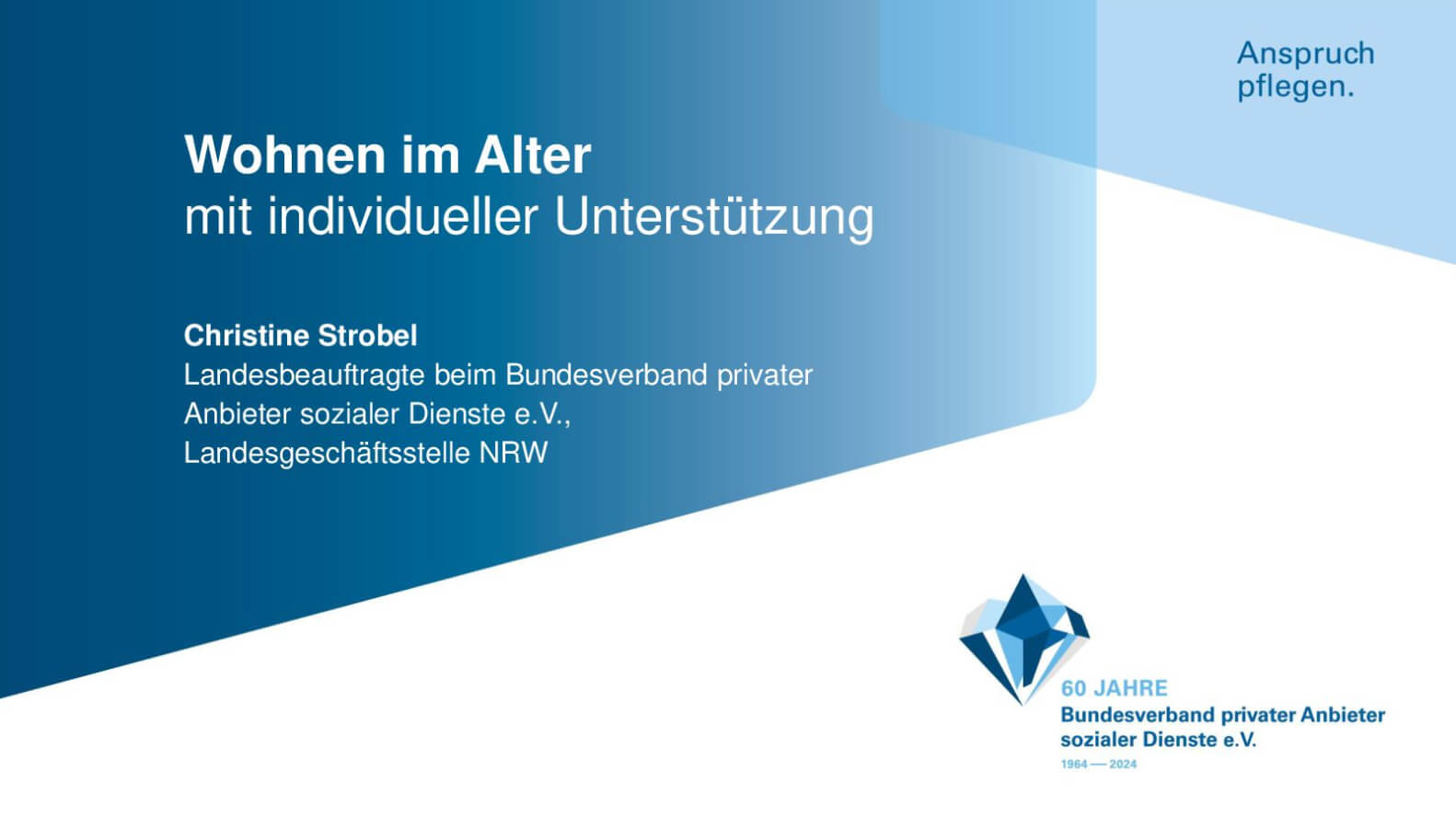 Wohnen im Alter - mit indivueller Unterstützung